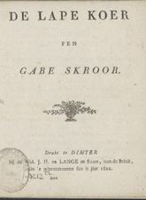 De lapekoer fen Gabe Skroor (1822)